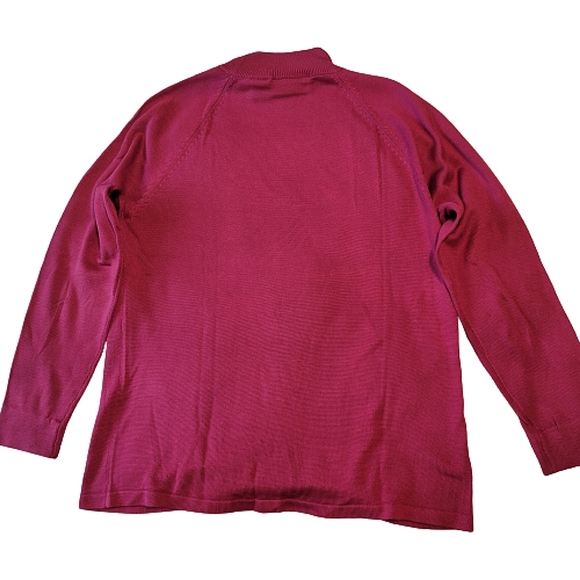 Kevo women light burgundy high collared 100% Silk lightweight sweater size small - Picture 3 of 14